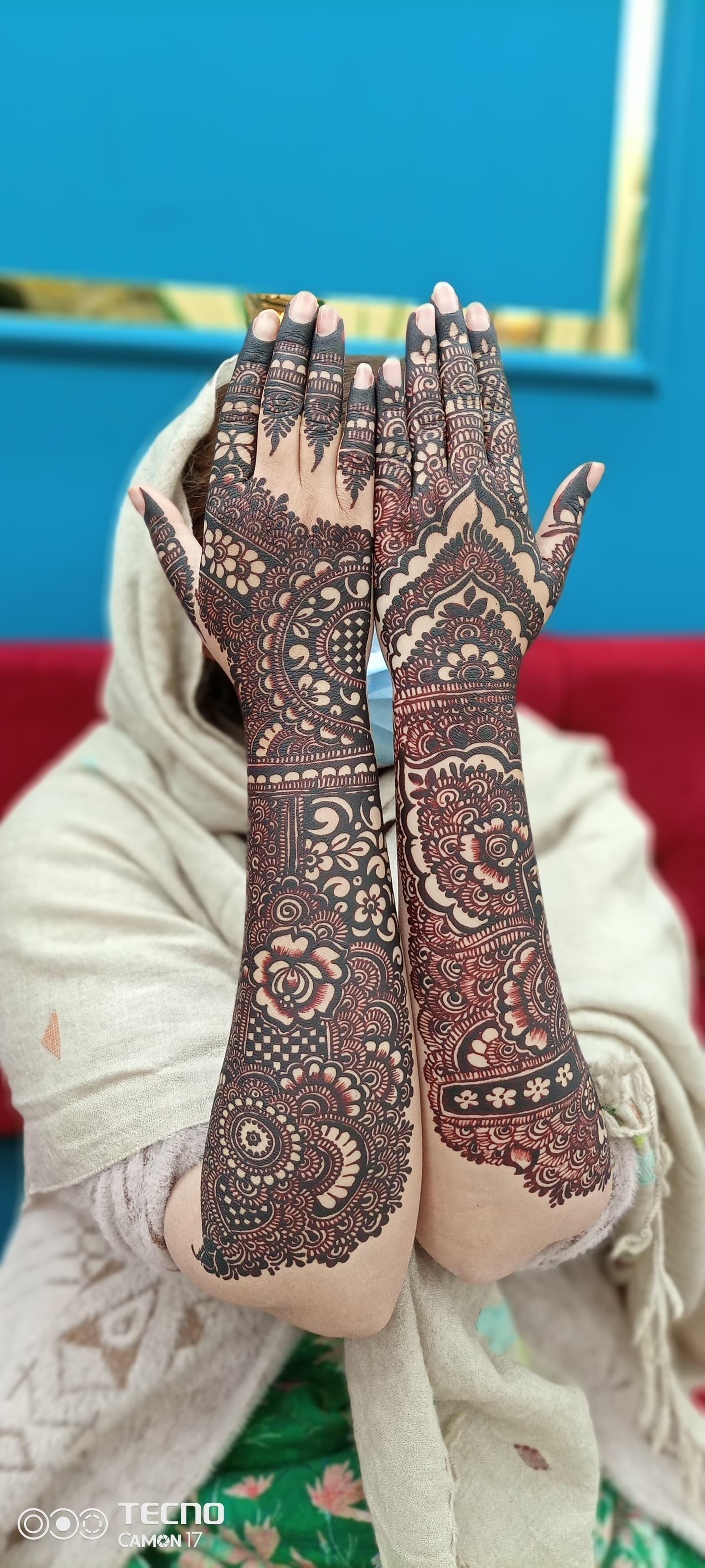 Full Arm Mehndi Design 3